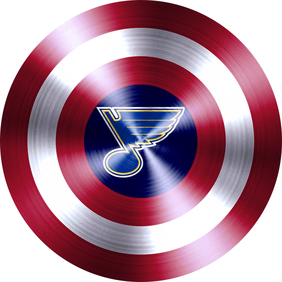 Captain American Shield With St. Louis Blues Logo vinyl decal